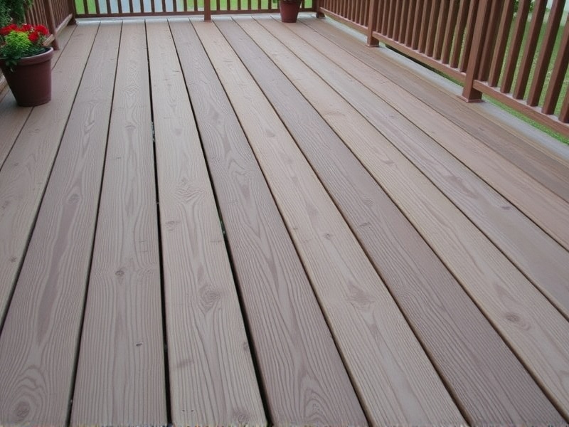 composite decking aged