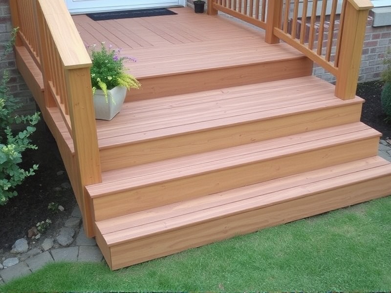 composite decking over wooden steps