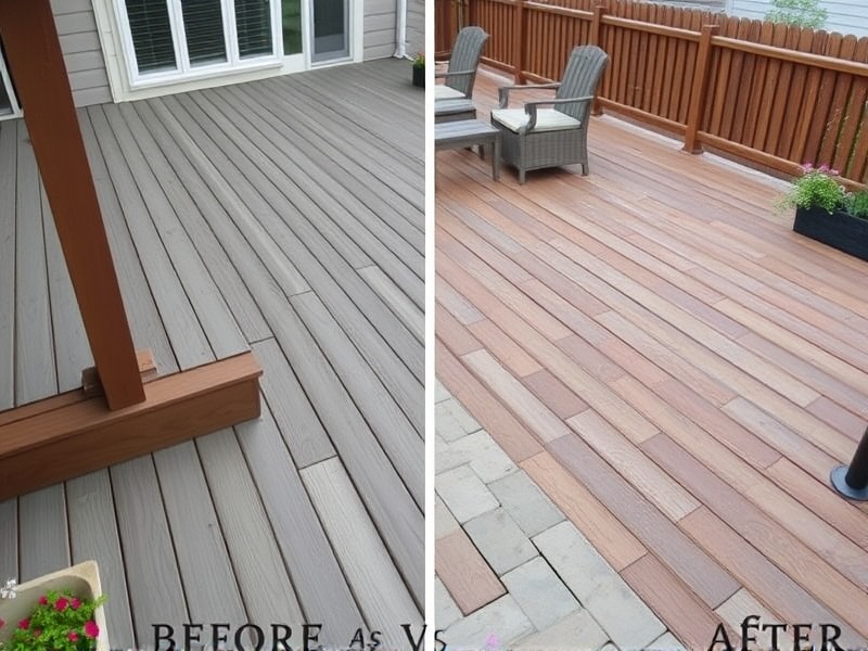 composite decking vs hardscape