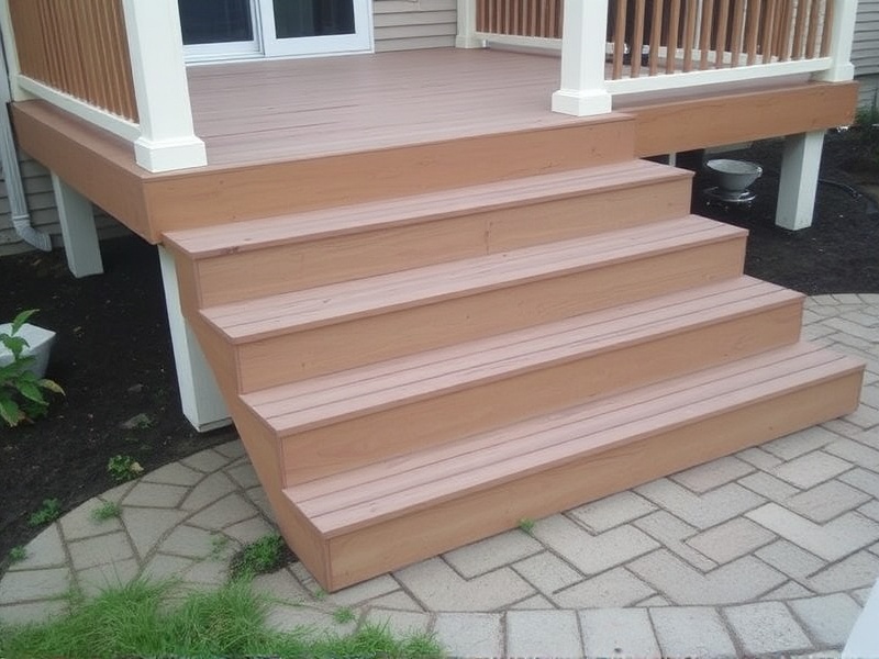 covering concrete steps with composite decking