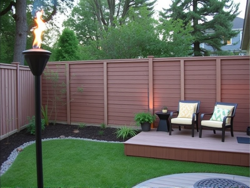 Creating the Perfect Backyard Oasis: Tiki Torches & Composite Decking Privacy Wall