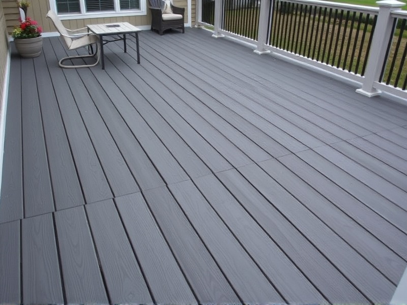 dark gray composite decking