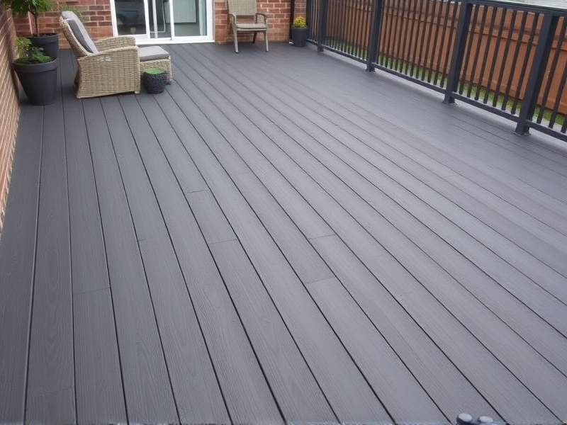 dark grey composite decking