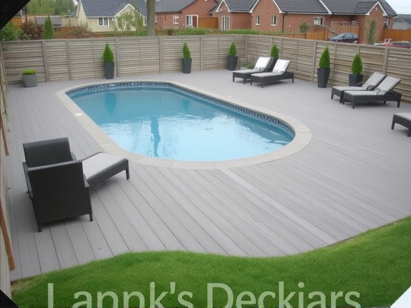 Design Ideas for Grey Composite Decking Around Pools