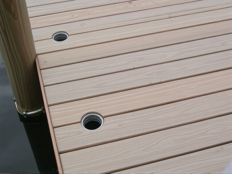 dock composite decking holes
