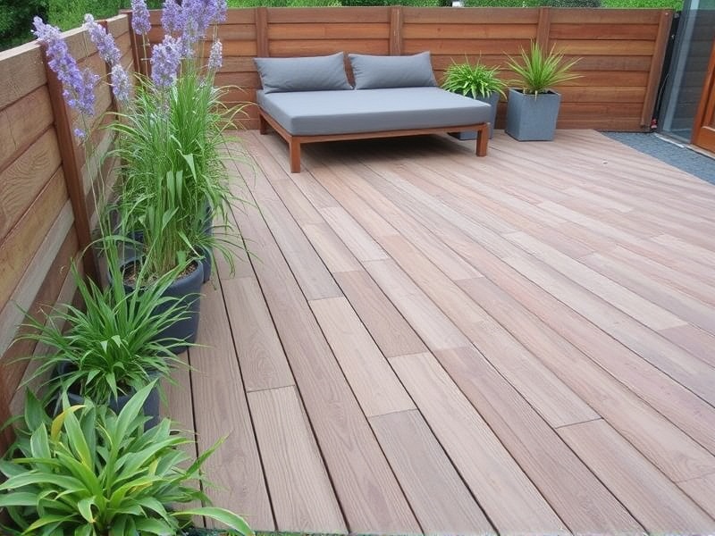 Eco-Friendly Outdoor Solutions with WPC Terrassen diagonal planks without underconstruction