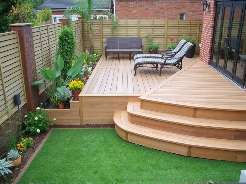 gardens with composite decking