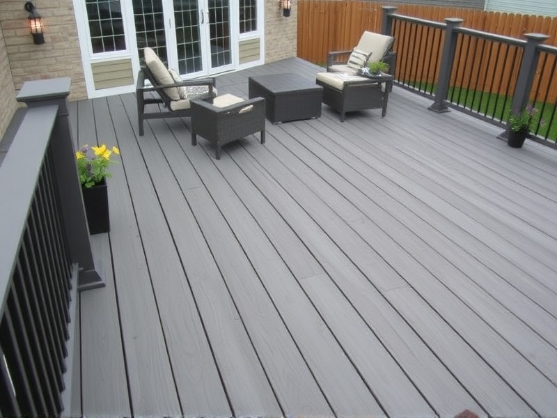 grey composite decking designs