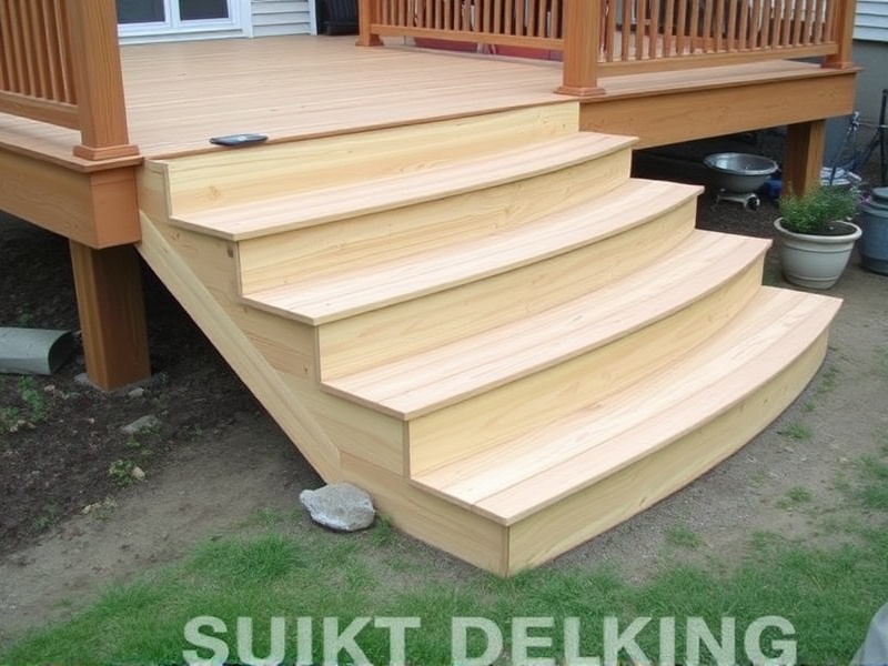 how to build curved steps for a deck