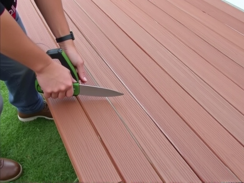 how to cut composite decking lengthways