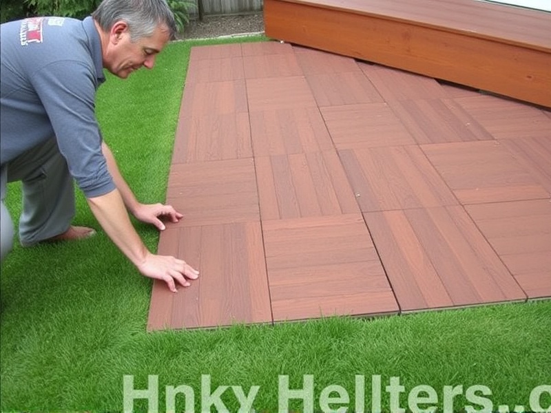 how to install deck tiles on grass