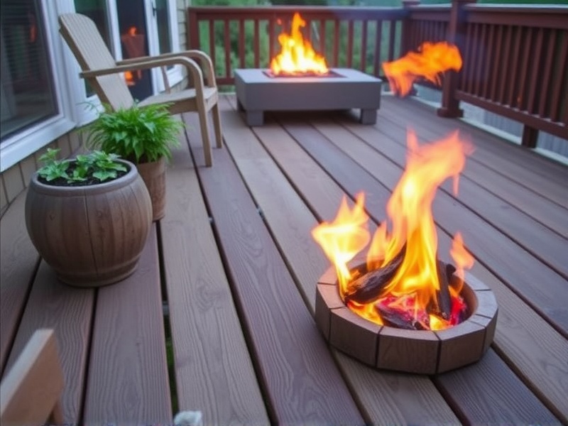 is composite decking combustible