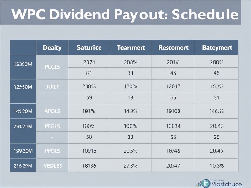 Key Dates in WPC Dividend Payout Schedule
