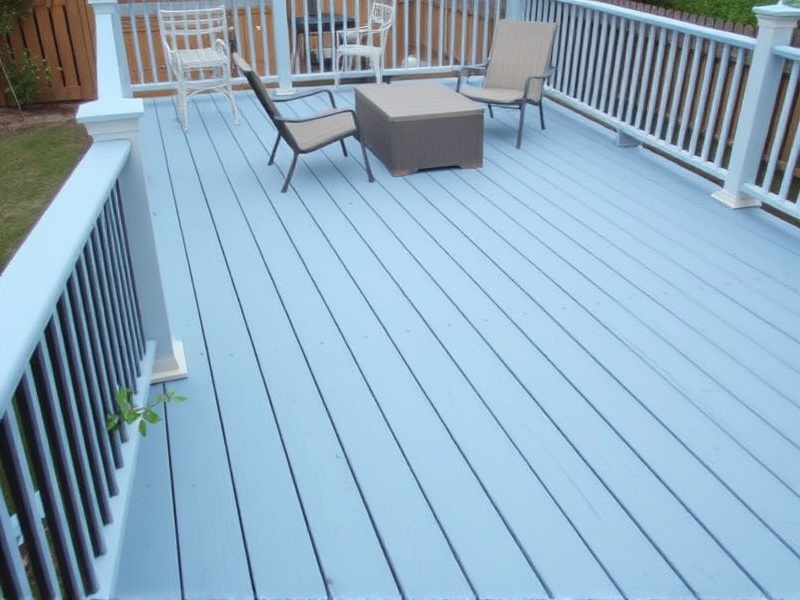 light blue composite decking