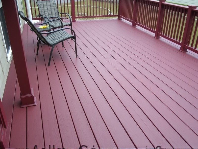maroon composite decking