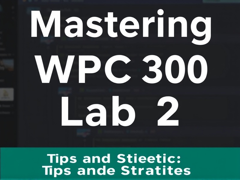Mastering WPC 300 Lab 2: Tips and Strategies