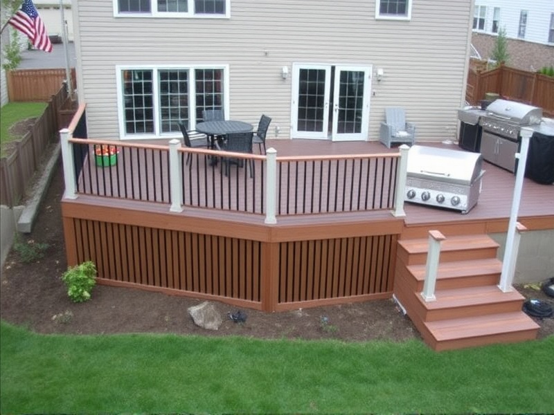 Maximizing Your Outdoor Space: Composite Decking Over Basement Walkout with a Built-in Grill
