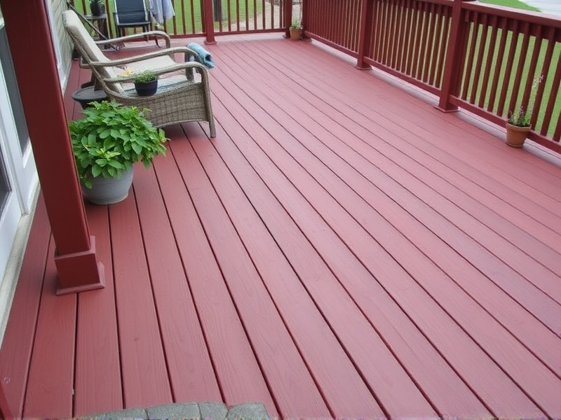 reddish composite decking