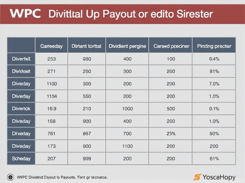 wpc dividend payout schedule