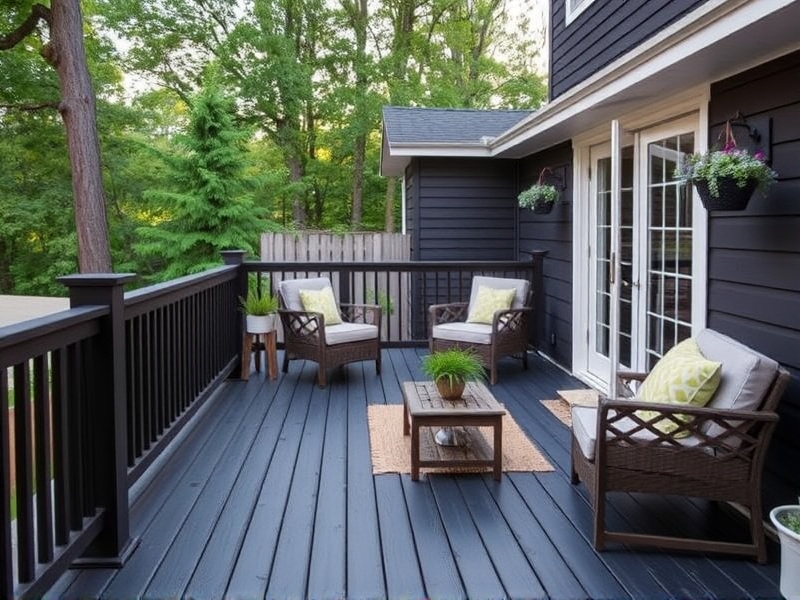 Black Painted Decks: Enhancing Your Backyard's Ambiance