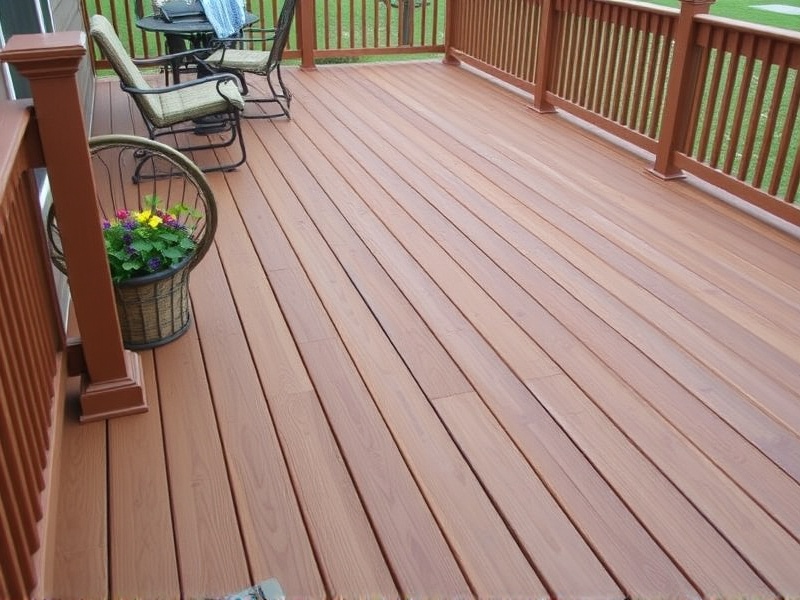 cedar colored composite decking