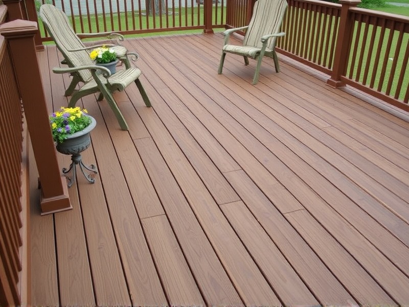 composite decking lowes natural brown