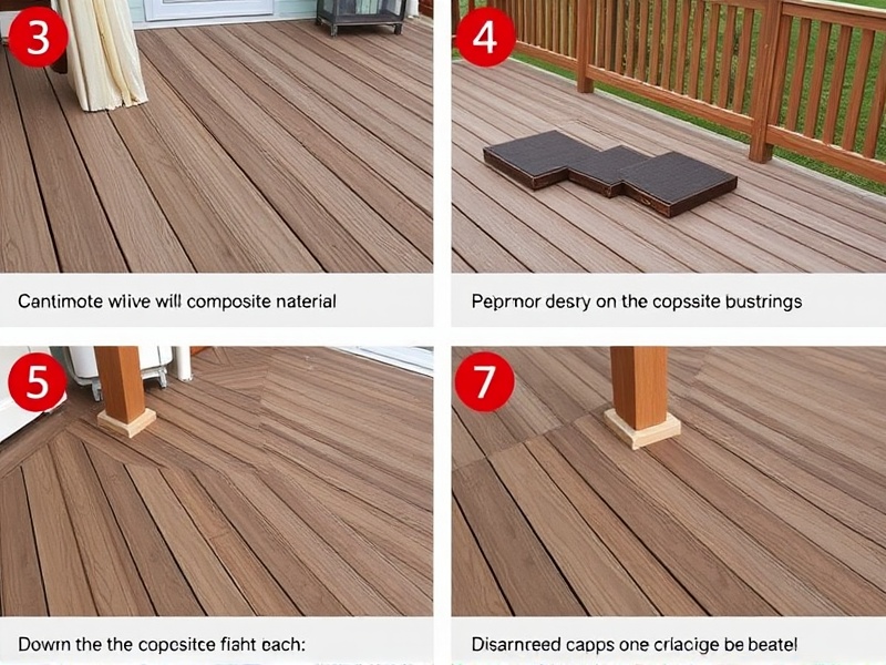 composite decking material steps