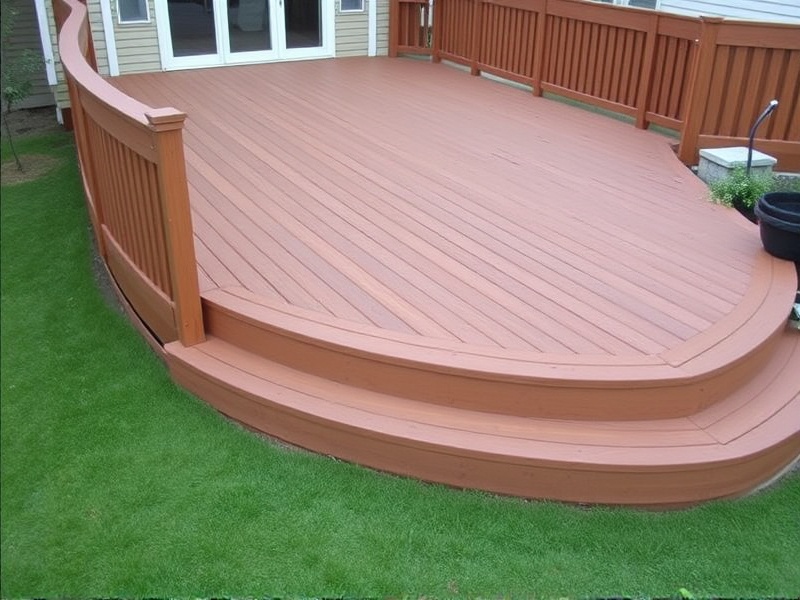 composite premade curved decking