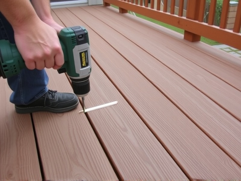 drilling composite decking