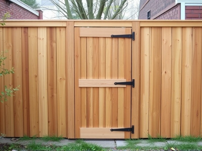 fence panel with door