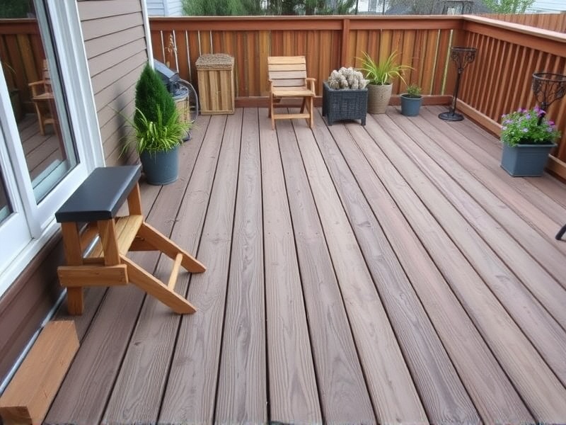 hoe big of a space on composite decking