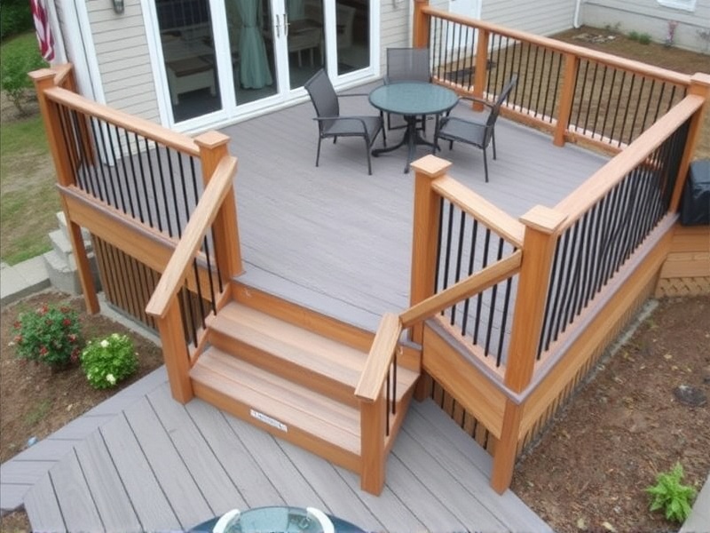 Innovative Designs with Composite Decking and Wooden Rails