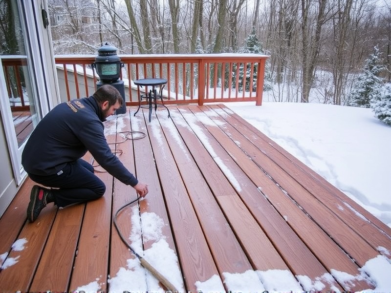 installing composite decking in the winter