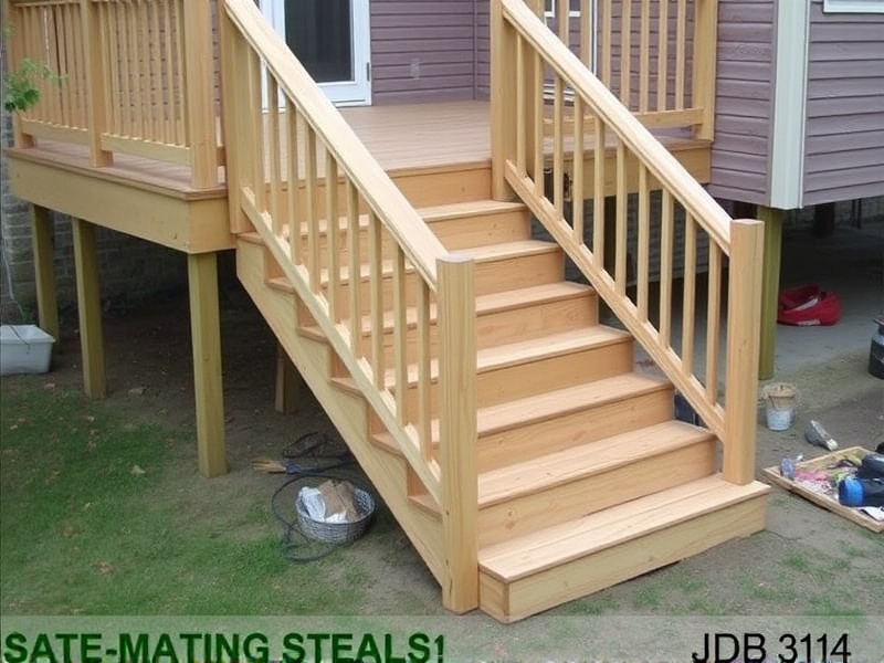 installing deck stairs