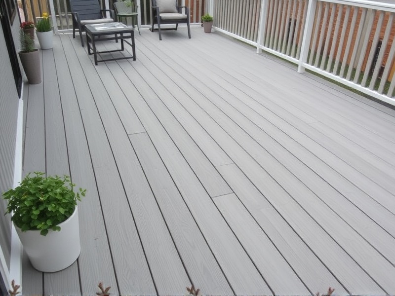 light grey composite decking