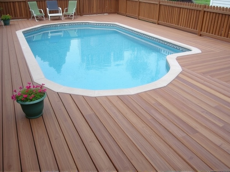 non slip composite decking for around pools