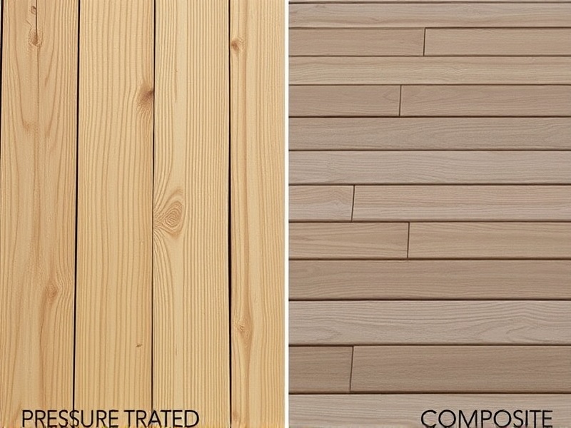 pressure treated lumber vs composite decking
