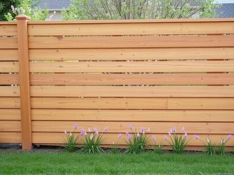 wood fencing horizontal