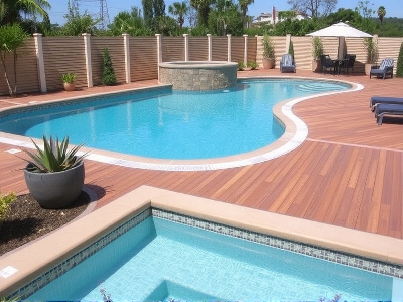 wpc swimming pool deck